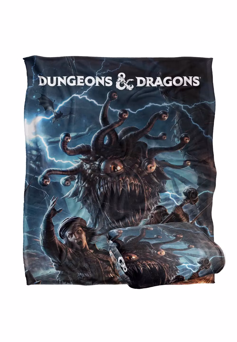 Hasbro Dungeons and Dragons Monster Manual Art Fleece Blanket, Multicolour, W/D/H: 152 x 127 cm – 7