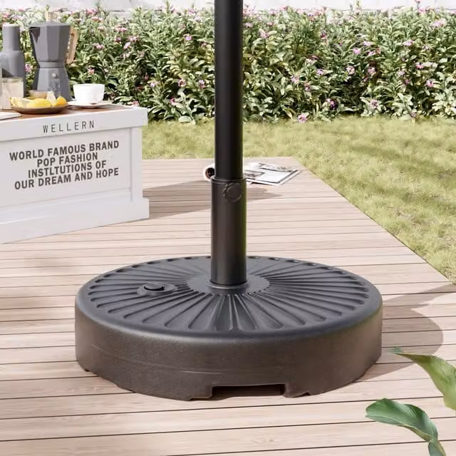 Breeins Decorative Daisy Parasol Base in Black