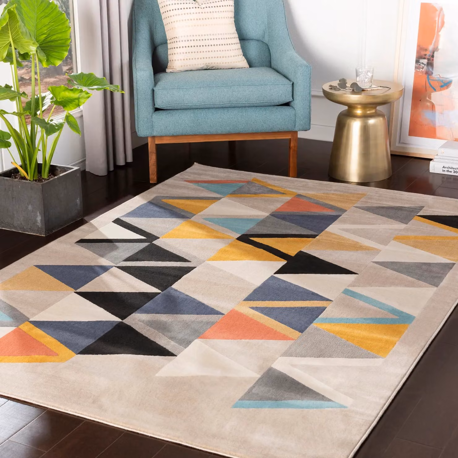 Livabliss City Geometric Modern Rectangular Rug in Taupe, W/D/H: 80 x 220 cm – 8