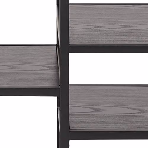 Furniture To Go Seaford Black Metal Open TV Unit with 3 Shelves H 46 x W 120 x D 33 cm – 6