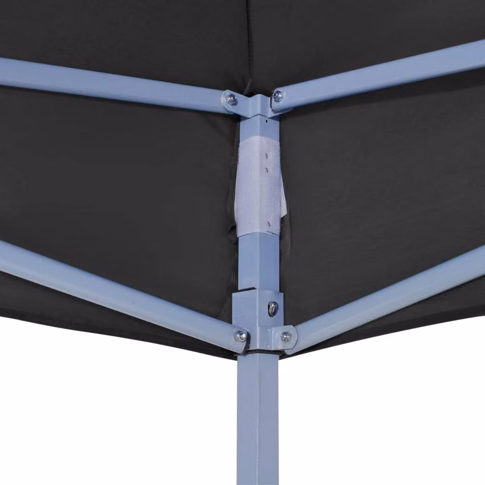 Berkfield Home Black PVC-Coated Party Tent Roof, W 2 x D 2 m – 3