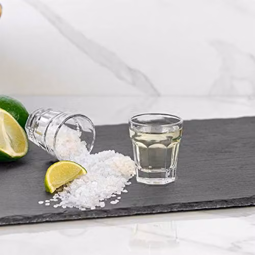 LAV Aras Geometric Shot Glasses, 45ml, Transparent, Pack of 12 – 2