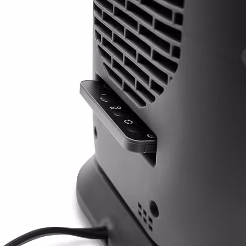 De'Longhi Capsule Twist 2kW Ceramic Fan Heater with Remote Control and Timer in Black or Grey – 3