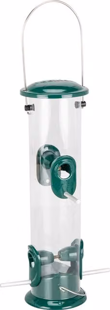 Peckish All Weather Small Seed Bird Feeder, Green, Height: 30 cm