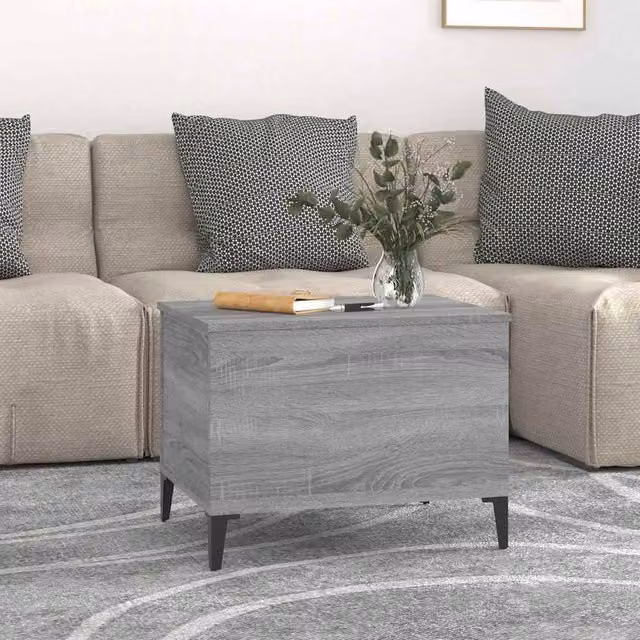Berkfield Home Modern Grey Sonoma Coffee Table with Lift Mechanism, W: 60 cm, D: 44.5 cm, H: 45 cm – 1