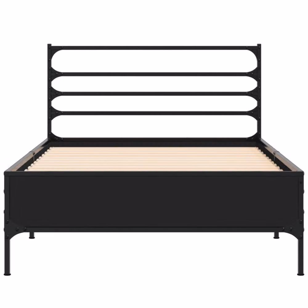 Berkfield Home Single Bed Frame in Black, W/D/H: 90 x 190 cm – 4