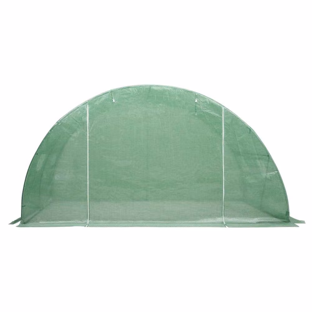 Berkfield Home Green Freestanding Greenhouse with Curved Windows and Galvanised Steel Frame, W/D/H: 400 x 400 x 200 cm – 2