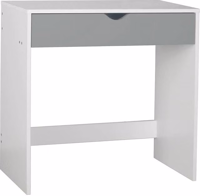 Havendro White and Grey Wooden 1 Drawer Dressing Table and Computer Desk W/D/H: 120 x 40 x 75 cm