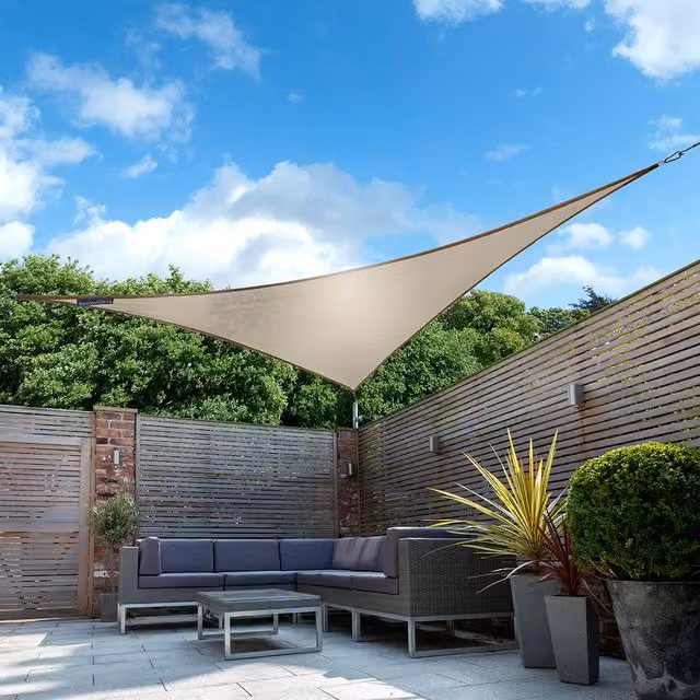 Kookaburra Mushroom Triangle Waterproof Sun Shade Sail with UPF 50 Protection