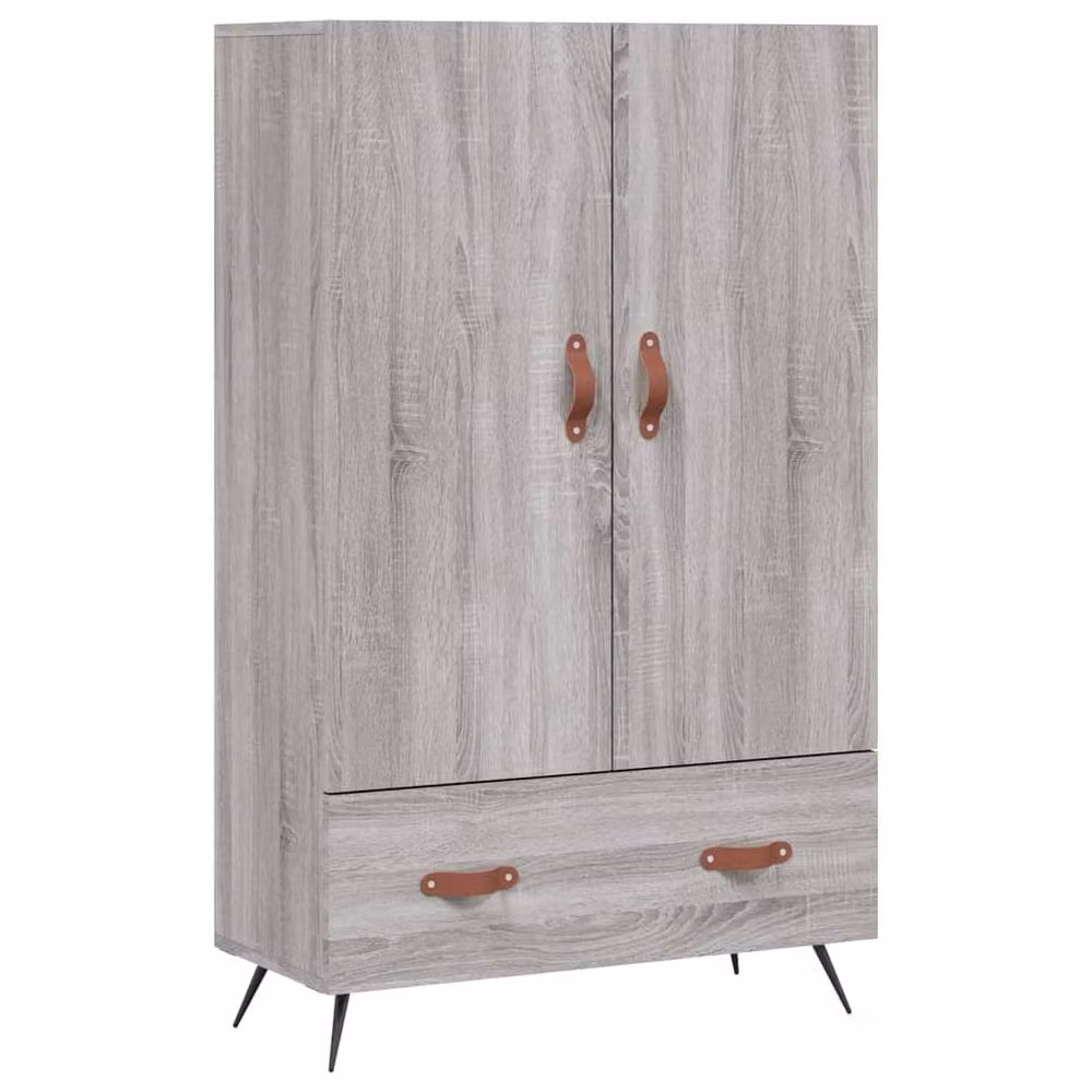 Berkfield Home Grey Sonoma Highboard in Engineered Wood, W/D/H: 69.5 x 31 x 115 cm – 3