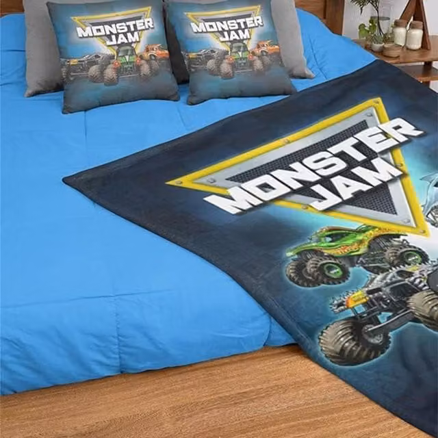 Monster Jam Multicolour Fleece Baby Crib Blanket – 1