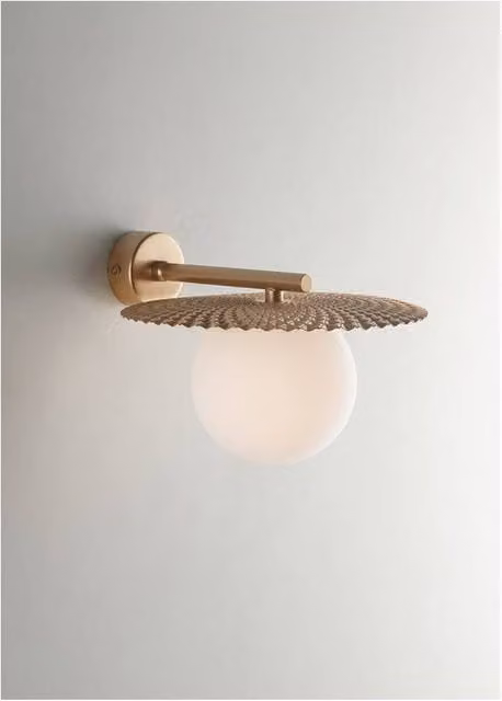 Netlighting Chaplin Globe Wall Lamp in Satin Gold with G9 Socket