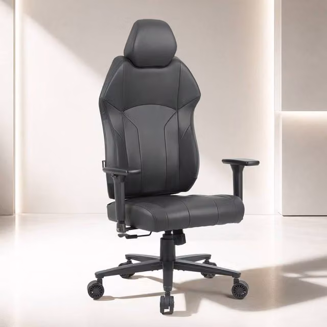 X Rocker Elara Executive Gaming Chair in Black Synthetic Leather with Headrest and Armrests – 1