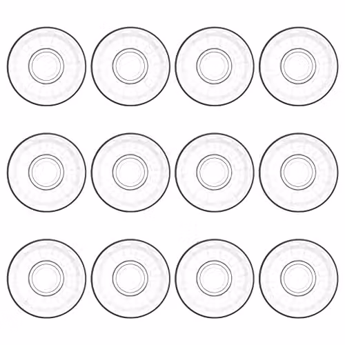 LAV Klasik Dimpled Glass Tea Cup Saucers, Clear, Pack of 12, Diameter: 10 cm