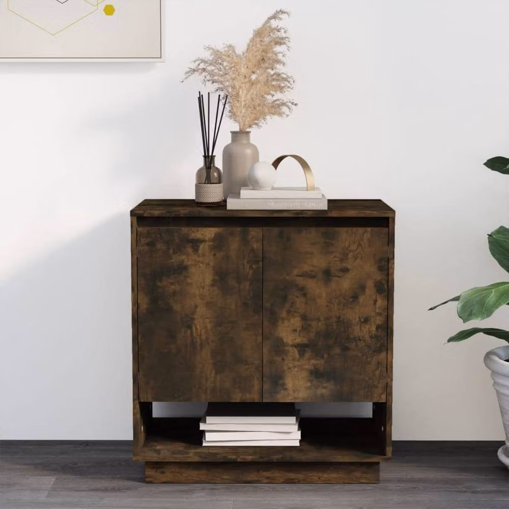 Berkfield Home Smoked Oak Sideboard in Brown, W/D/H: 70 x 41 x 75 cm – 2