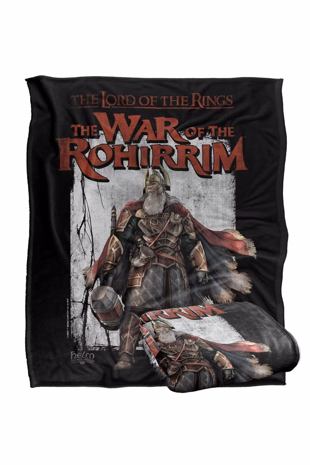 LOGOVISION Lord of the Rings War of the Rohirrim Helm Hammerhand Band Super Soft Silky Touch Fleece Throw Blanket, Multicolour, W: 152 cm, D: 127 cm – 7