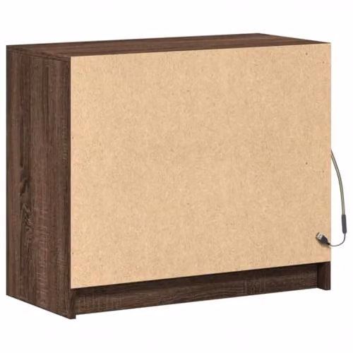 vidaXL Modern Sideboard with Integrated LED Lighting in Brown Oak, W/D/H: 72 x 34 x 61 cm – 5