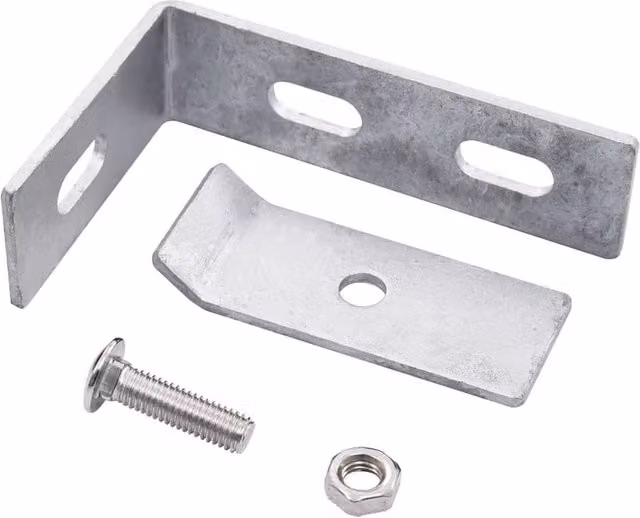 Berkfield Home Silver Stainless Steel Wall Corner Connector, 10 Set