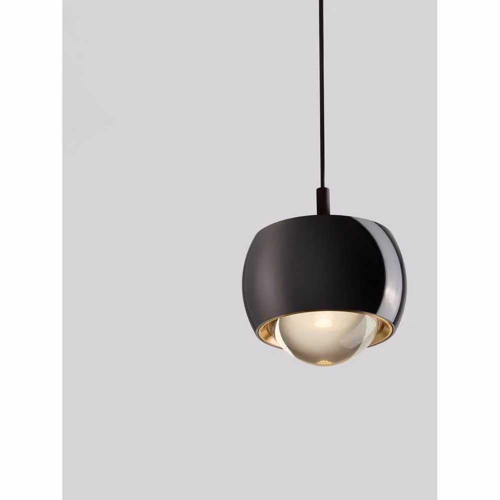 Netlighting Conga Slim LED Pendant Ceiling Light in Black and Chrome with 13W Warm White Output – 2