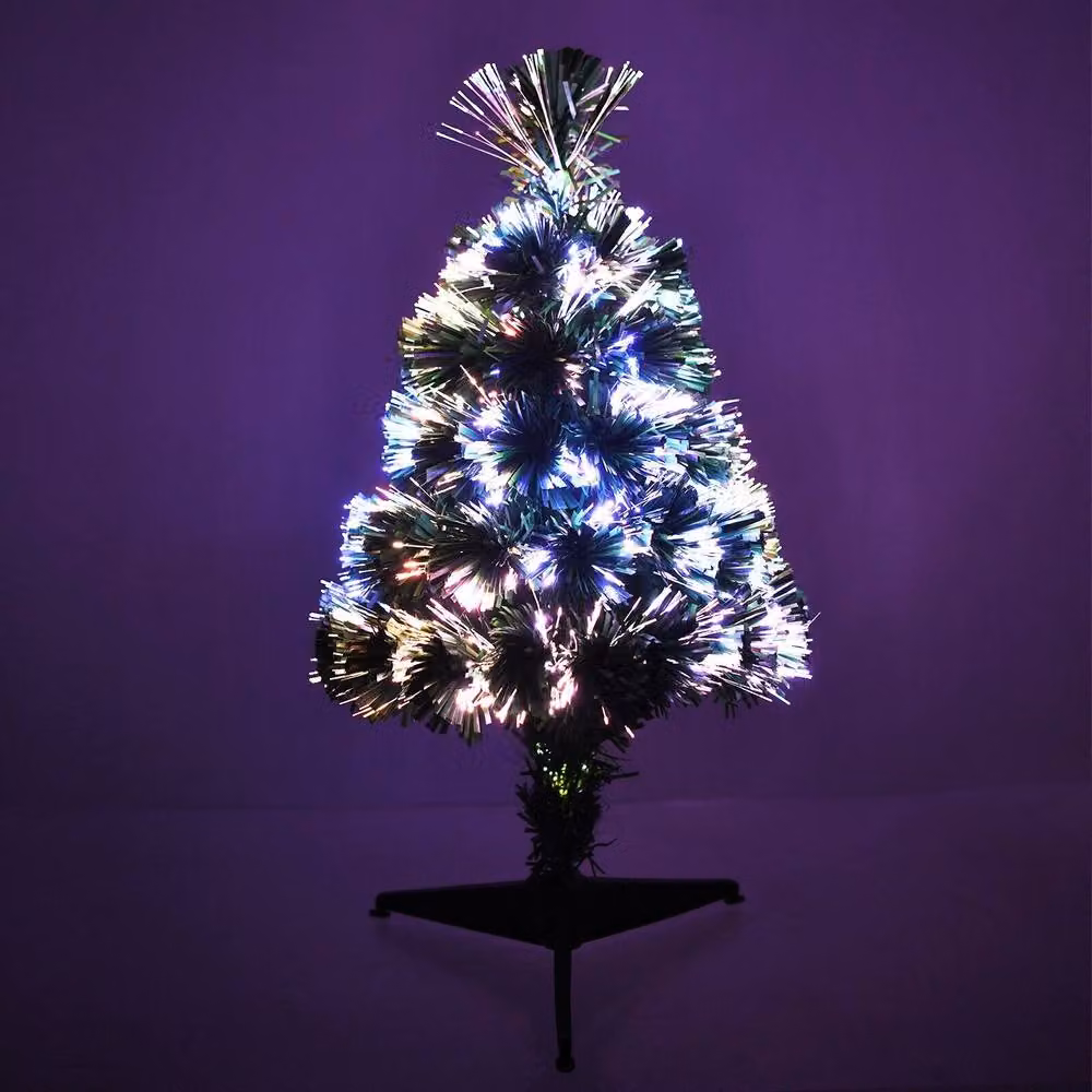 Costway Green Fiber Optic Tabletop Mini Christmas Tree with 60cm PVC Branches – 3