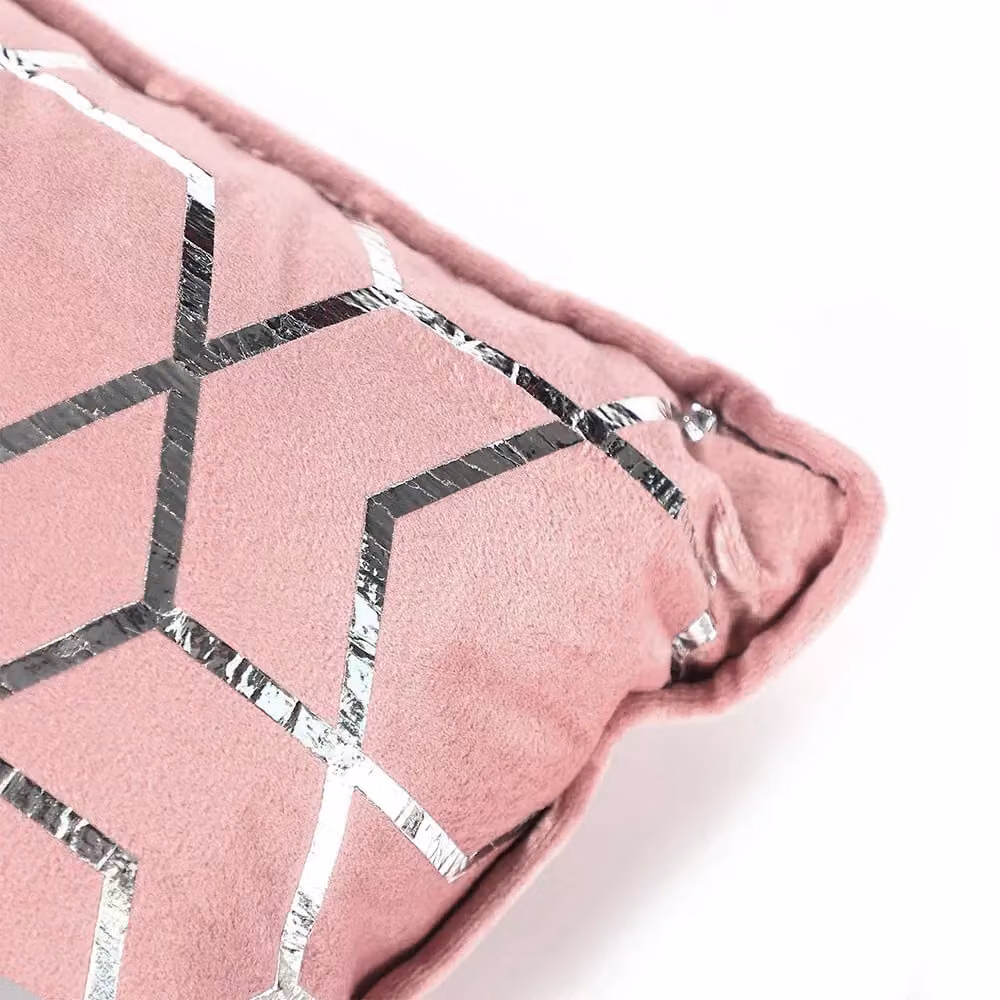 Voltico Foil Printed Square Filled Cushion in Anthracite or Pink, W/D/H: 43 x 43 x 43 cm – 2