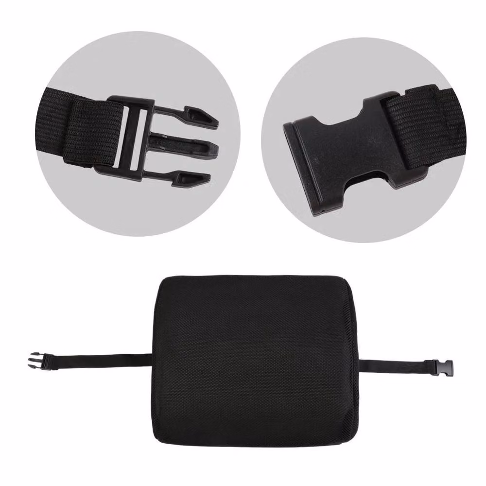 NESTLUNE Memory Foam Back Support Cushion in Black, W: 120 cm, H: 135 cm – 4