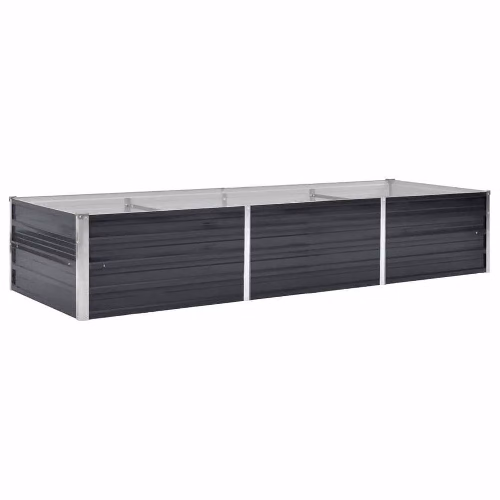 Berkfield Home Garden Anthracite Galvanised Steel Raised Bed, W/D/H: 240 x 80 x 45 cm – 2