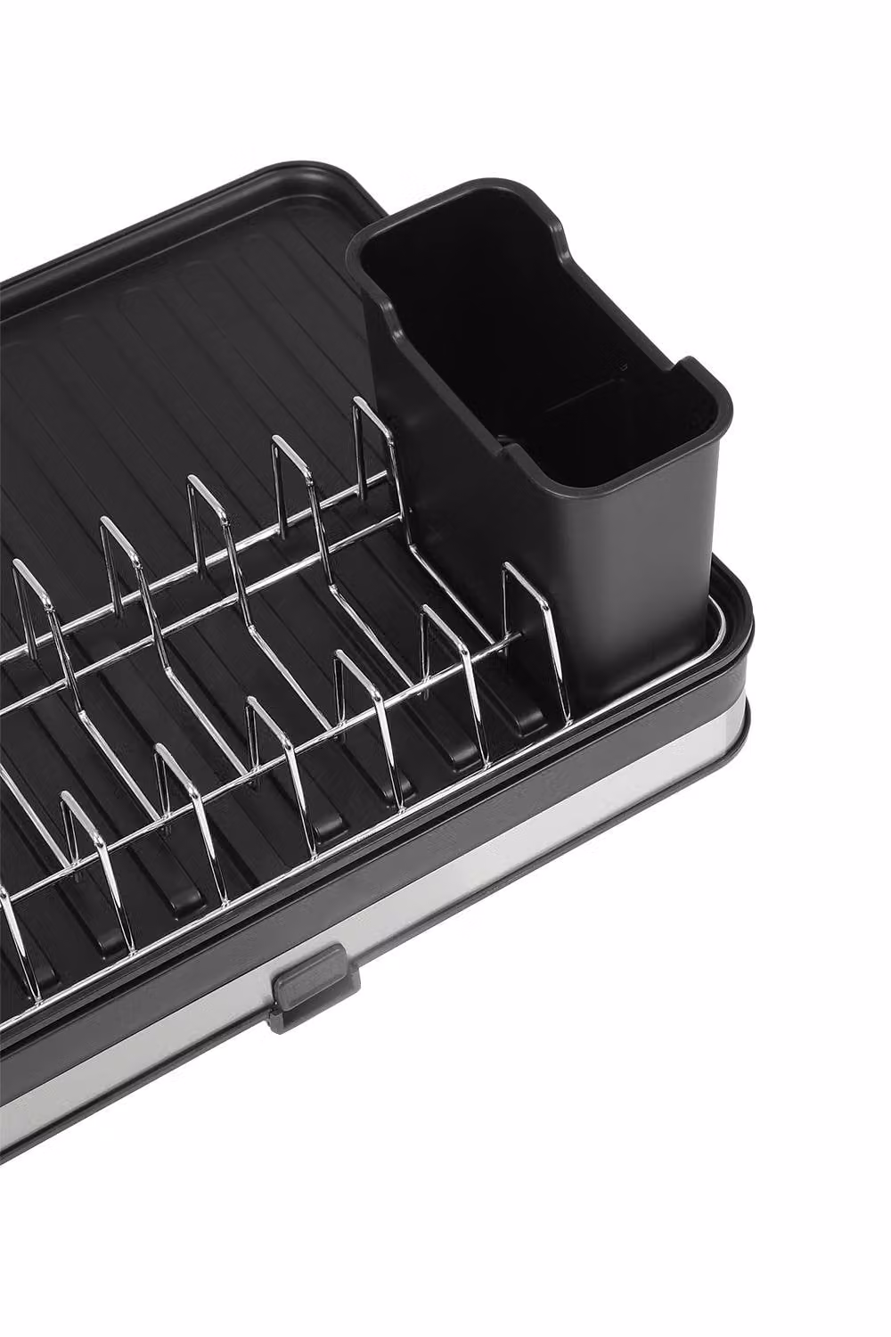Garden Sanctuary Expandable Kitchen Dish Drainer Rack Organizer in Black – 3