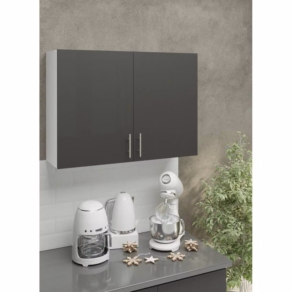 SPETLEK Modern Grey Matt Kitchen Wall Unit Storage Cabinet – 2