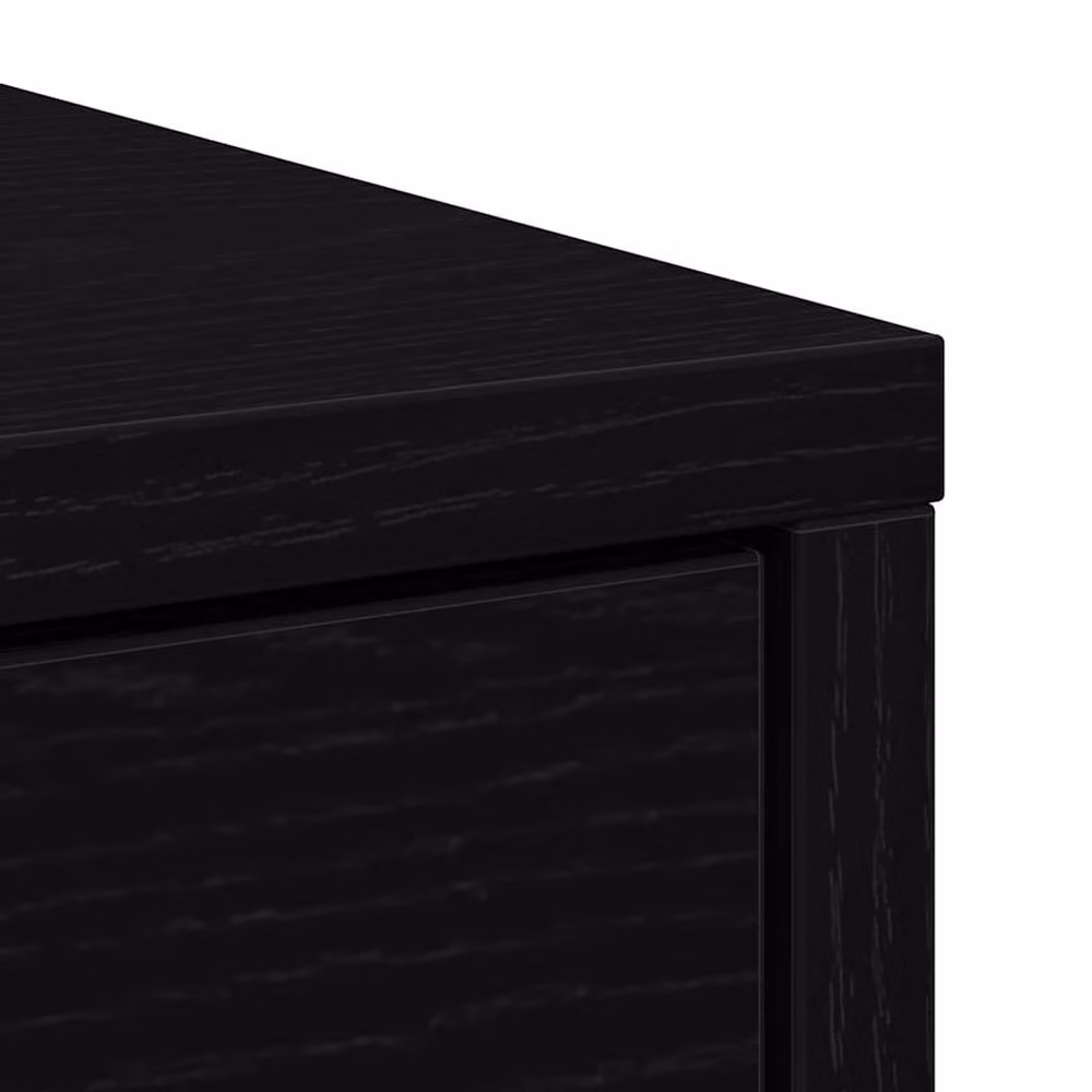 Berkfield Home Modern Black Oak Sideboard with Drawer, W/D/H: 80 x 34 x 76 cm – 5