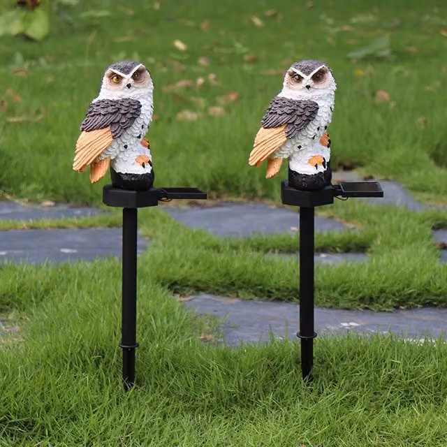 Leaper Brown Owl LED Solar Outdoor Landscape Garden Decoration Light