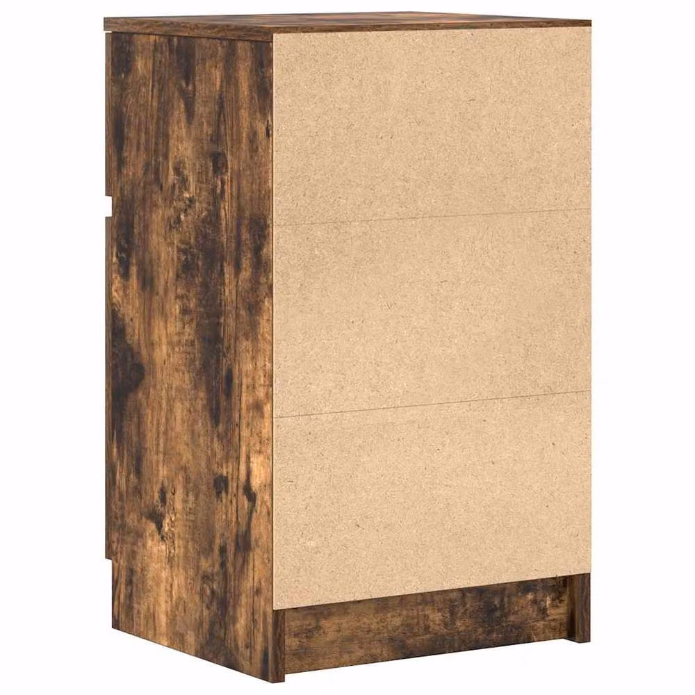 Berkfield Home Bedside Cabinet in Smoked Oak, W/D/H: 39 x 35 x 65 cm – 5