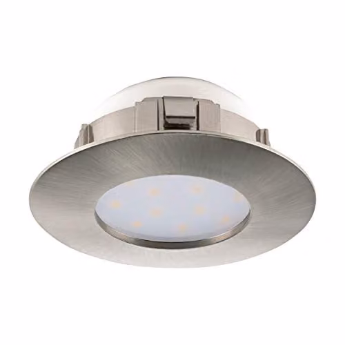 Loops 6W LED Round Wall and Ceiling Flush Recessed Downlight in Silver Plastic – 1