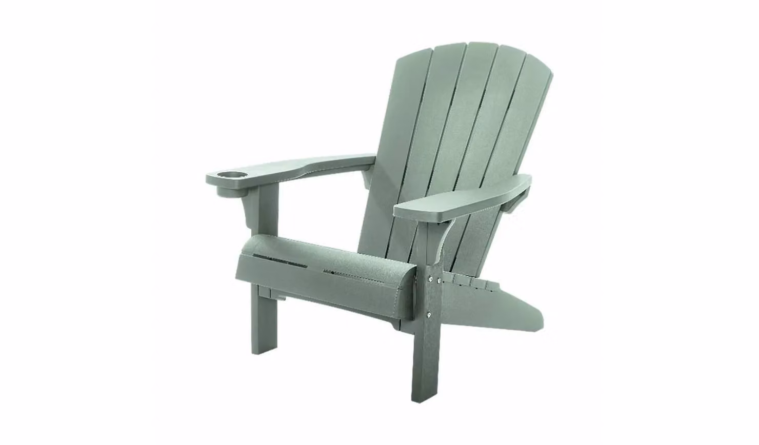 Keter Alpine Adirondack Chair in Green with Armrests