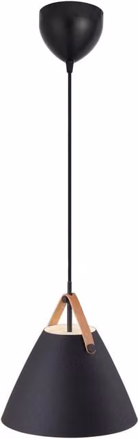 Nordlux Strap Industrial Pendant Light in Black Metal with E27 Socket, Diameter: 27 cm – 1