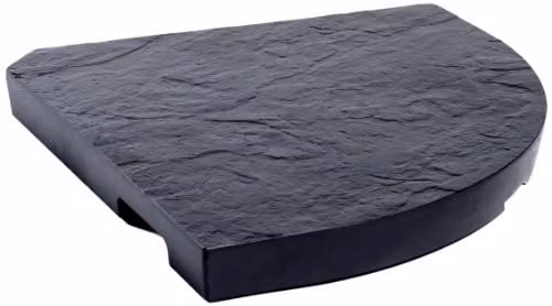EDA Plastiques 19632 G.ANT PX20 Cement Ballast for Overhanging Parasols in Anthracite Grey, W/D/H: 49 x 49 x 5 cm