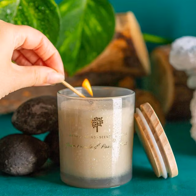 Nicola Spring Transparent Grey Scented Candle