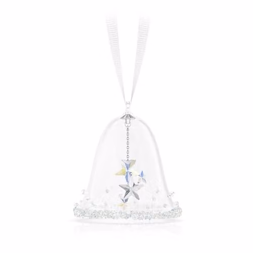 Swarovski Holiday Magic Classics Bell Ornament in Silver and White