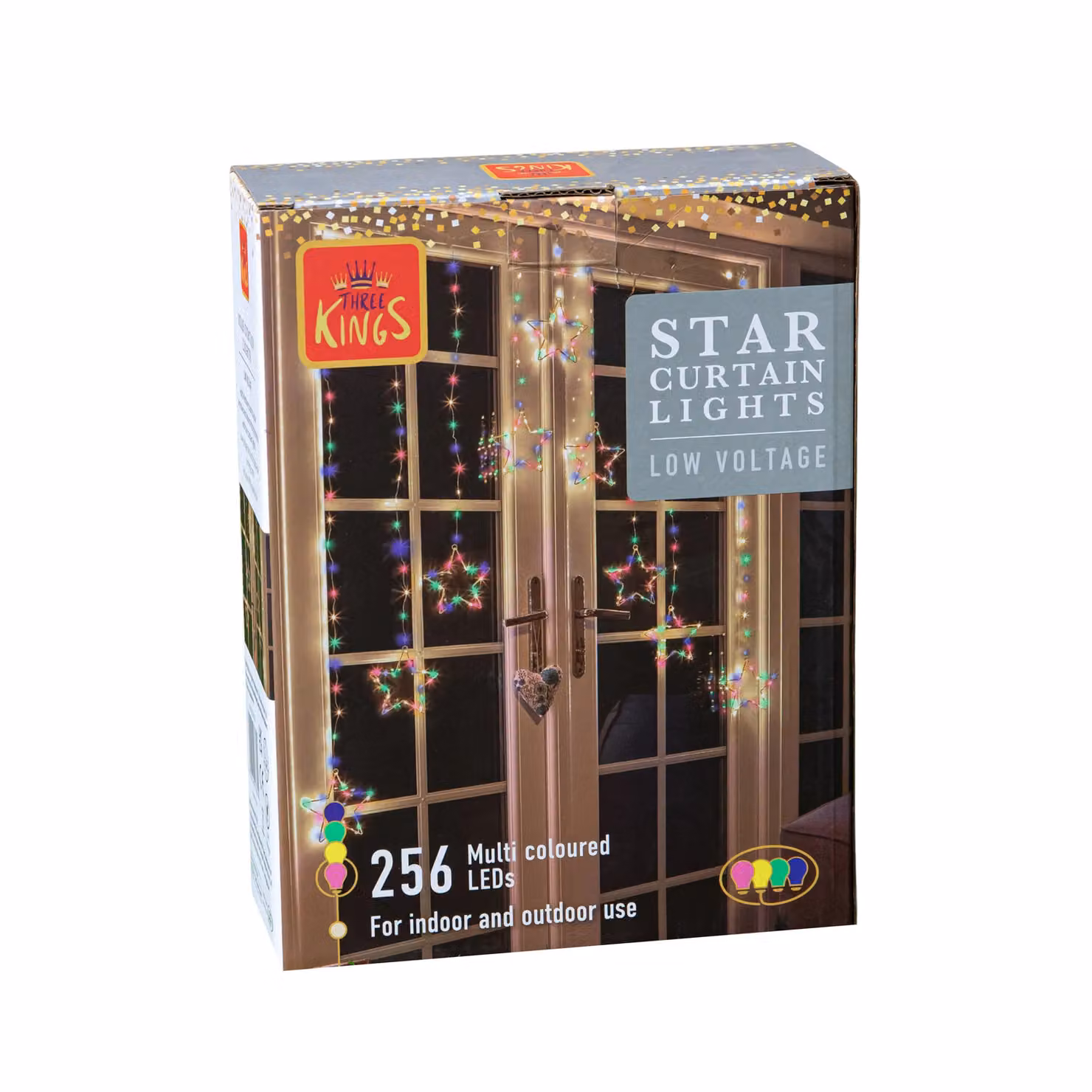 Samuel Alexander Multi Colour LED Star Curtain Christmas Lights, 1.2m – 3
