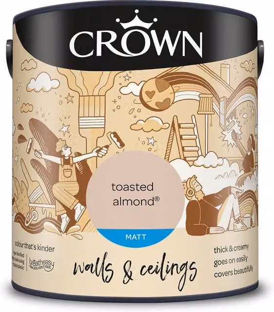 Crown Matt Breatheasy Emulsion Paint - Beige