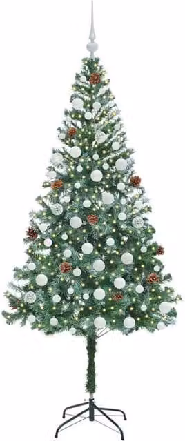 Berkfield Home Elegant Artificial Christmas Tree in Green, Height: 180 cm, W/D: 90 x 90 cm – 1