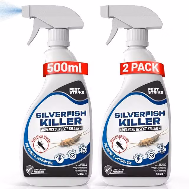 Pest Strike Silverfish Killer Spray in Transparent/White