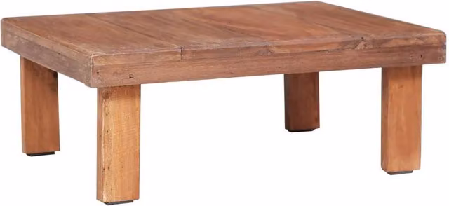 Berkfield Home Rectangular Coffee Table in Brown Solid Reclaimed Wood W/D/H: 60 x 45 x 23 cm