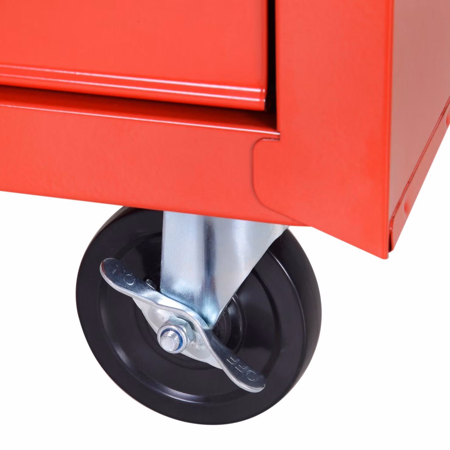 DURHAND 5-Drawer Rolling Tool Storage Cabinet with EVA Pad, 150kg Load Capacity, Red – 7
