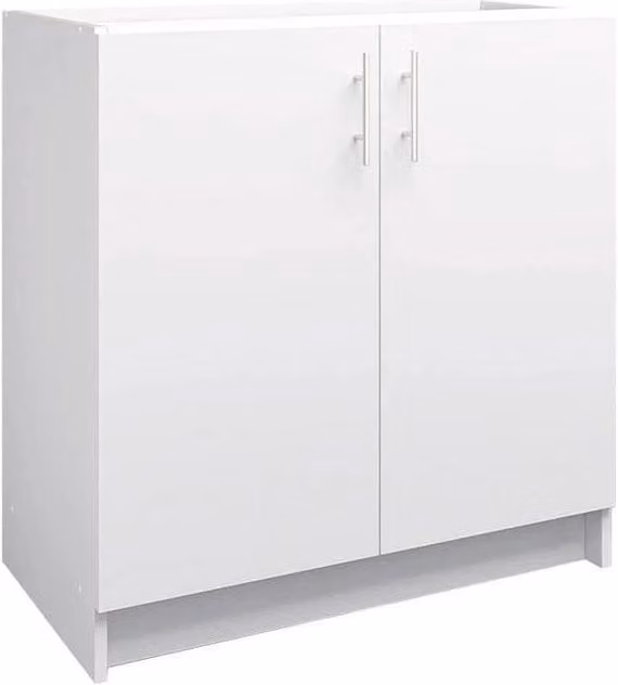 SPETLEK Modern White Matt Kitchen Base Unit with Hinged Doors and Internal Shelves