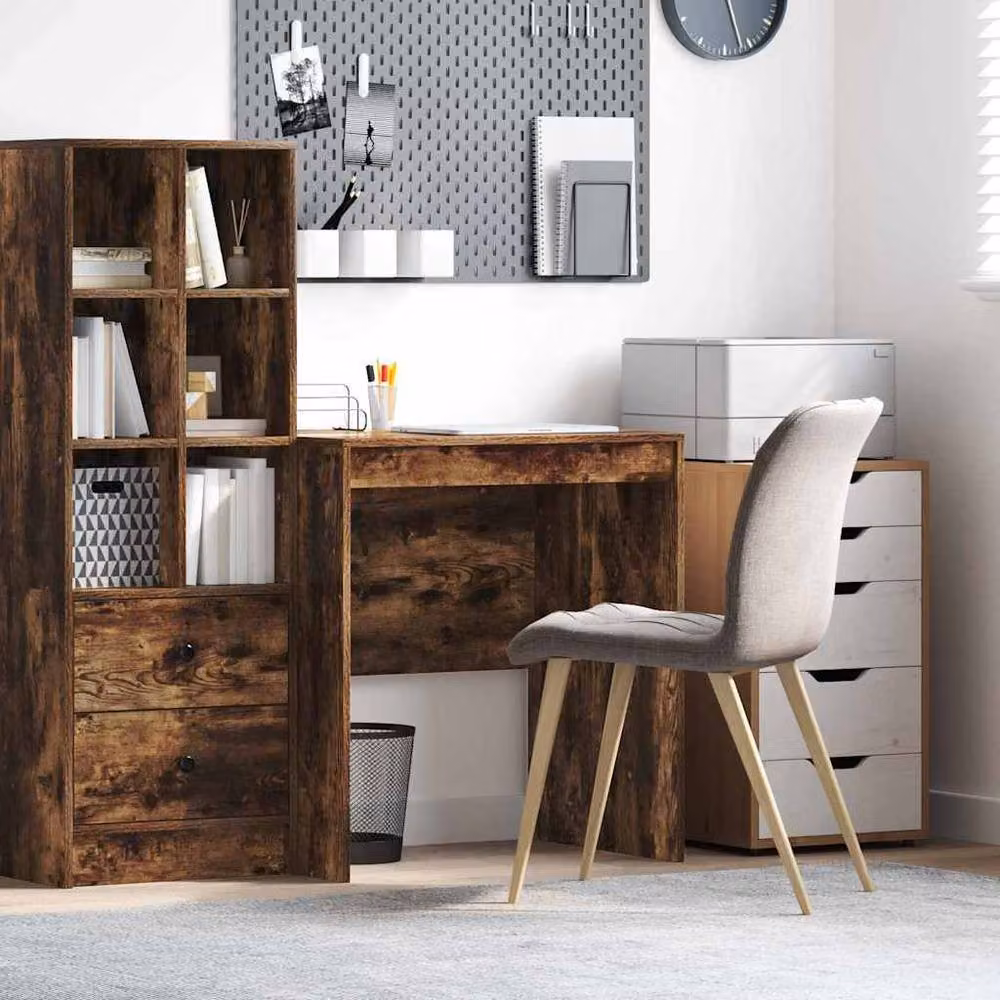 Berkfield Home Modern Writing Desk in Smoked Oak Brown, W/D/H: 70 x 50 x 76 cm – 2