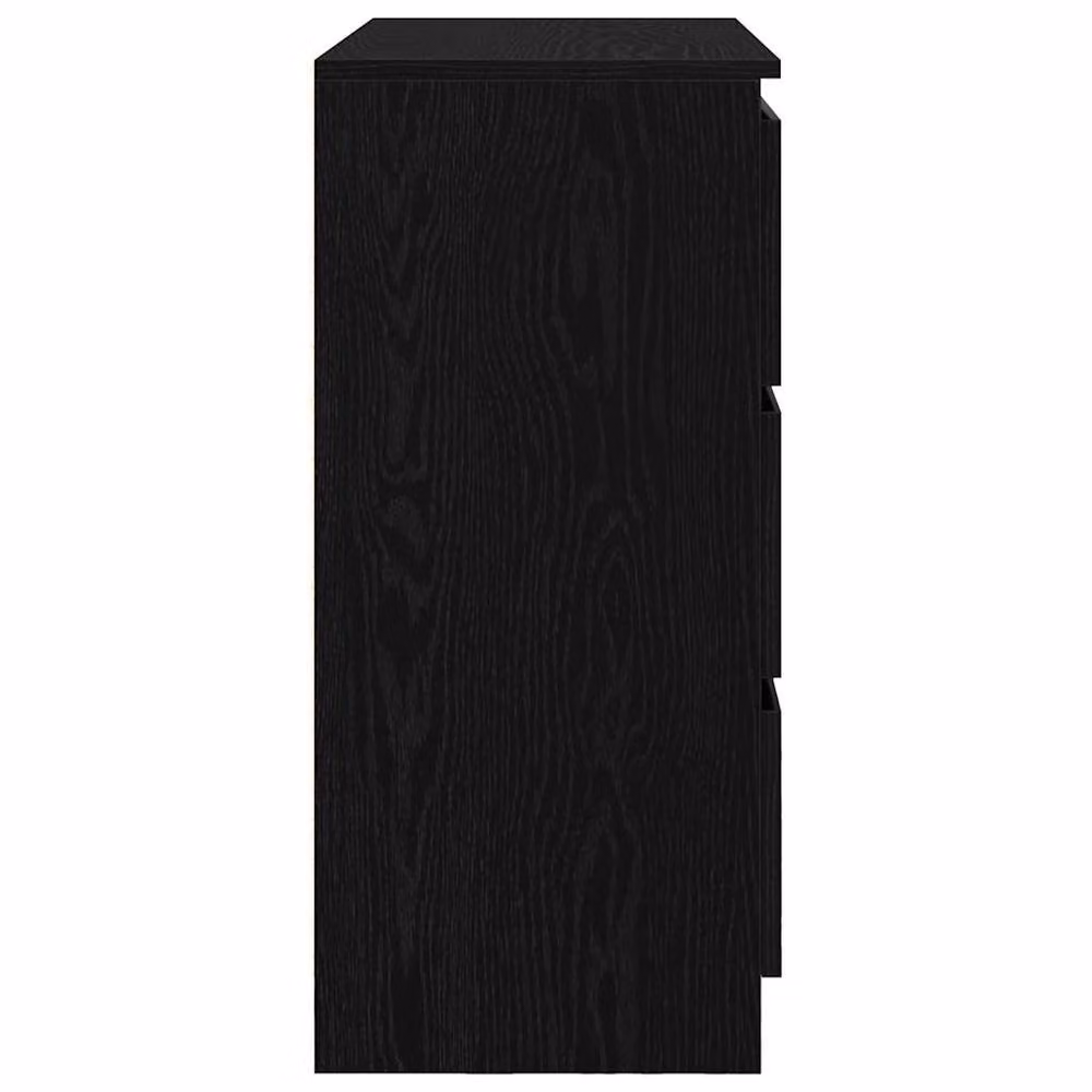 Berkfield Home Black Oak Sideboard, W/D/H: 80 x 35 x 76 cm – 3