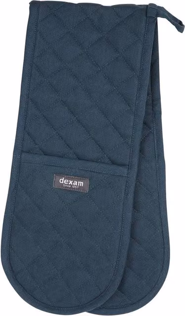 Dexam Love Colour Double Oven Gloves in Ink Blue Cotton