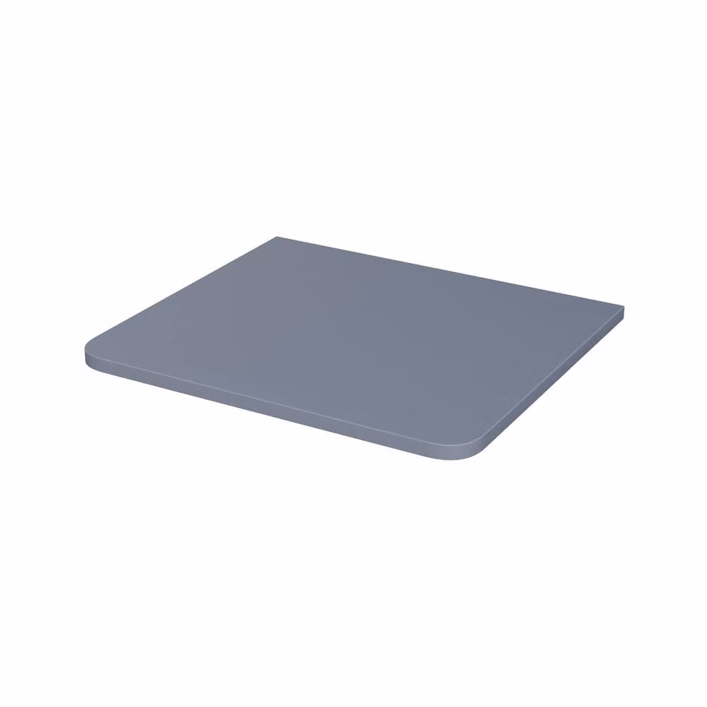 Nes Home Steel Grey Round Corner MDF Bathroom Worktop for Vanity Cabinet, Width: 50 cm – 2