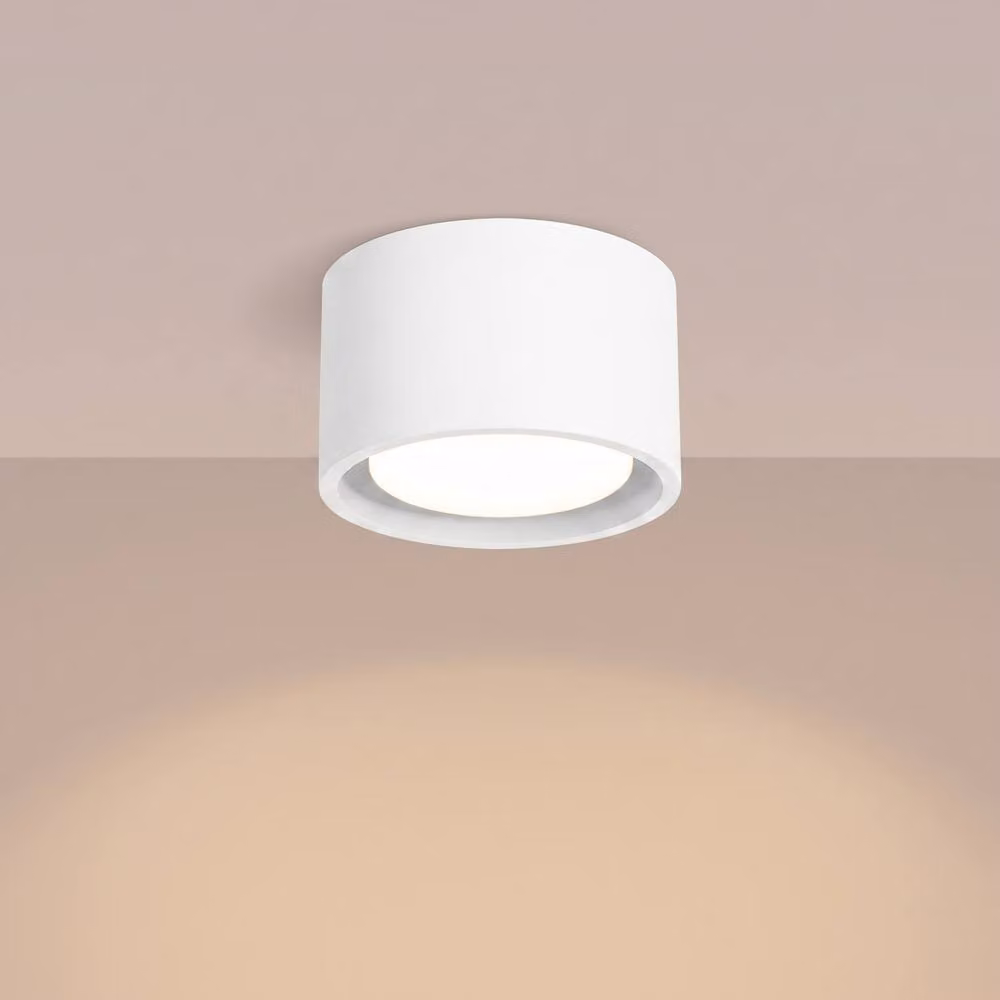 Sollux Lighting minimalist round ceiling lamp in white, W/D/H: 6 x 10 x 10 cm – 2